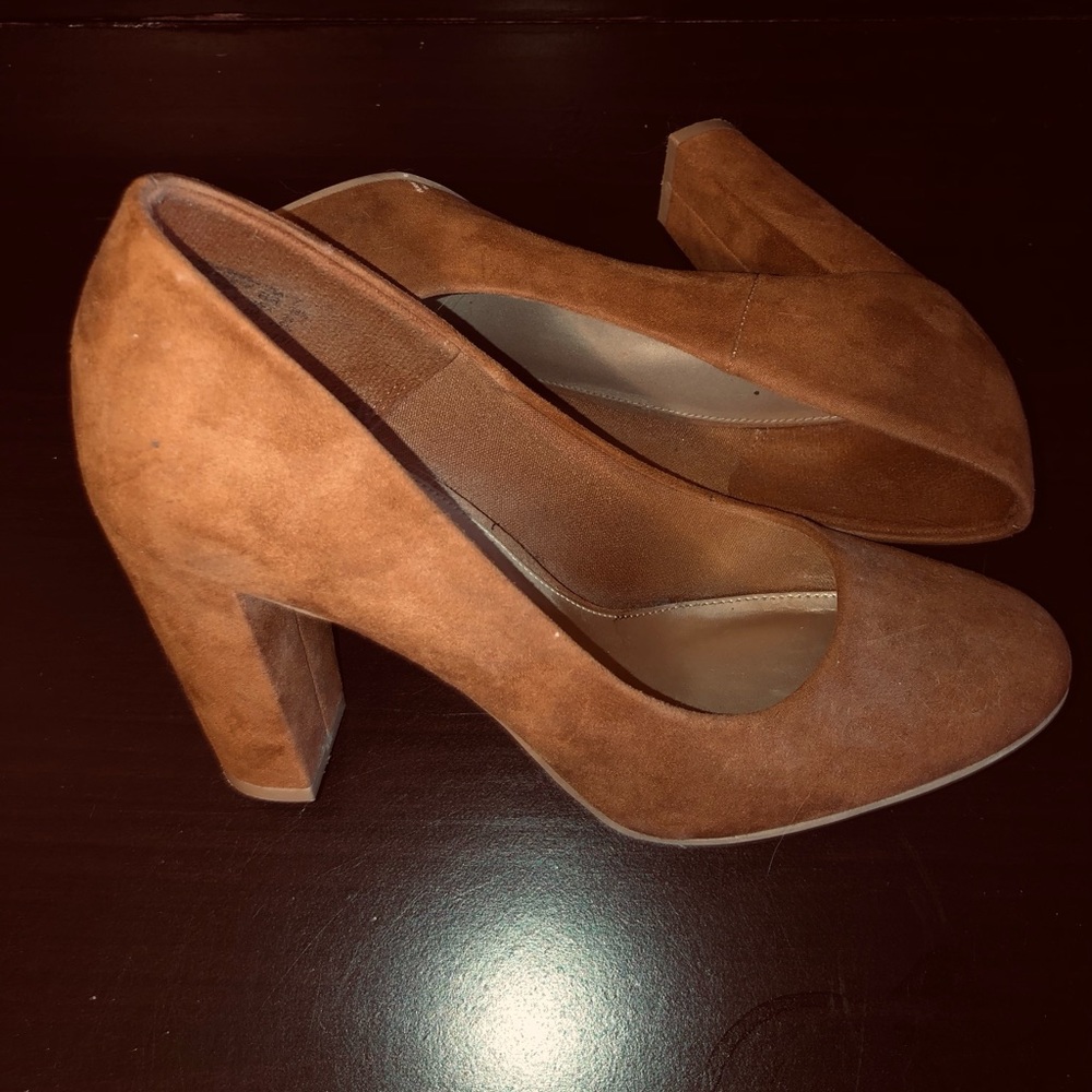 Suede Block Heels